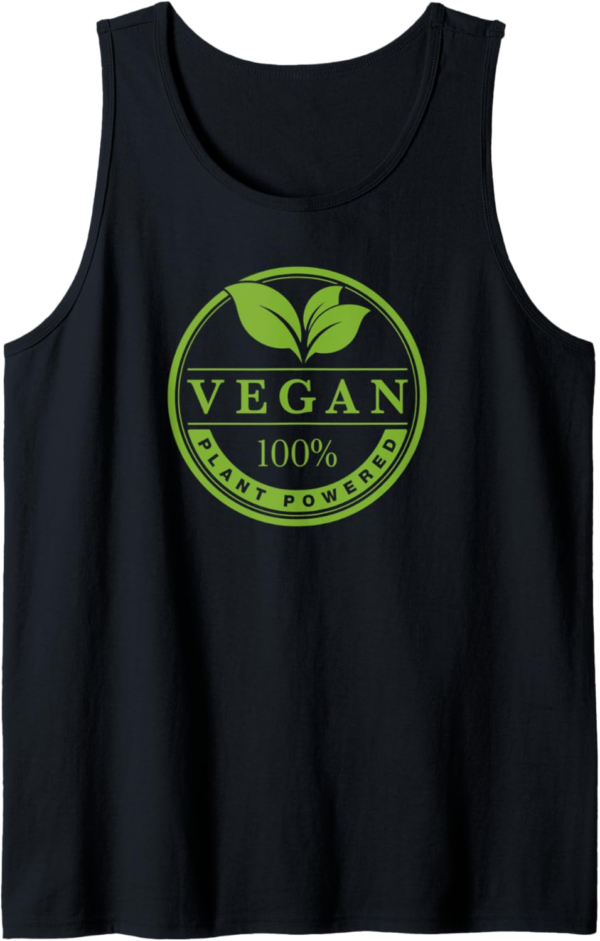 Vegan, Plant Powered Green Logo Design, Veganism, Vegan Tank... - Image 2